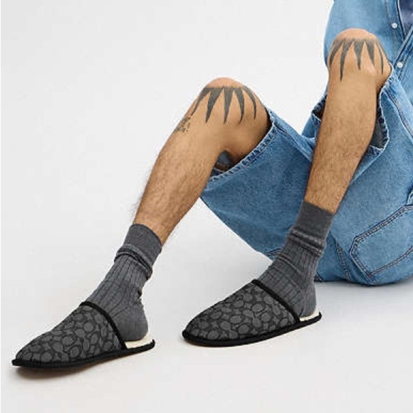 Coach Black and Gray Slippers - Picture 2 of 10